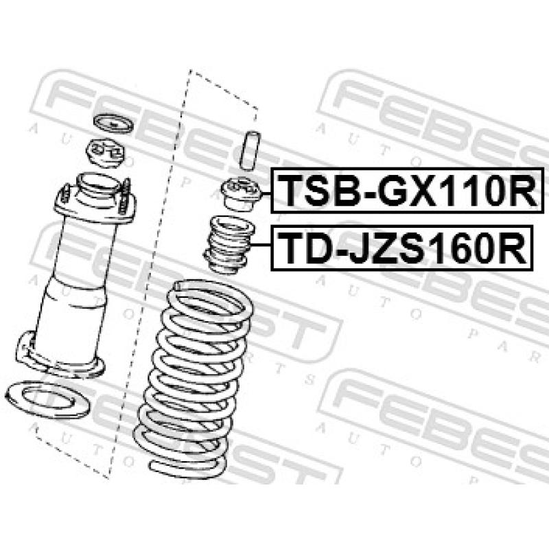 Butée élastique, suspension FEBEST TD-JZS160R - Visuel 2