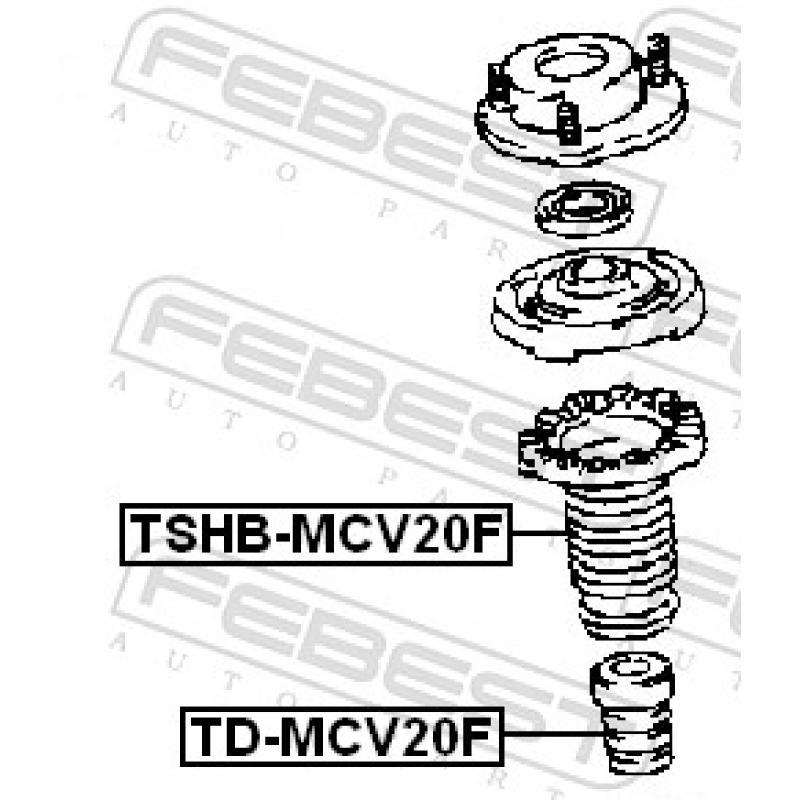 Butée élastique, suspension FEBEST TD-MCV20F - Visuel 2
