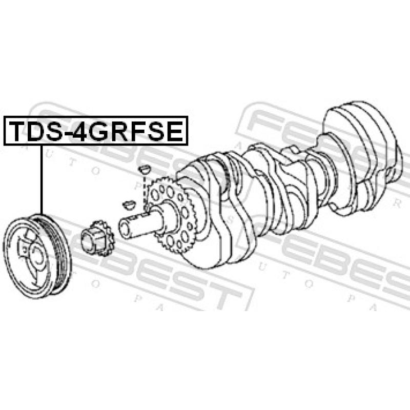 Poulie, vilebrequin FEBEST TDS-4GRFSE - Visuel 1