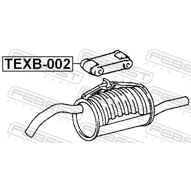 Kit d'assemblage, système d'échappement FEBEST TEXB-002 - Visuel 1
