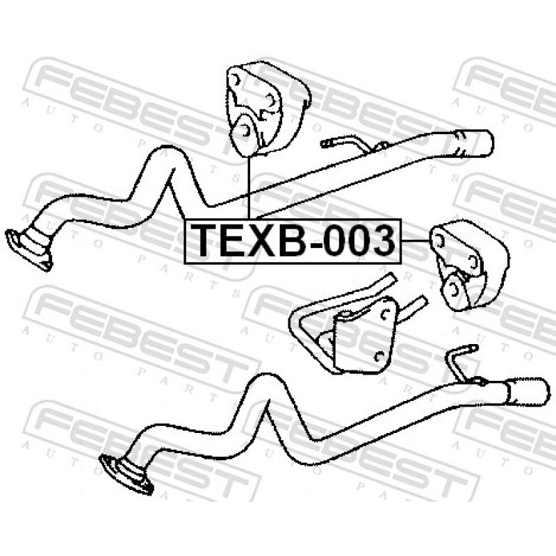 Kit d'assemblage, système d'échappement FEBEST TEXB-003 - Visuel 1