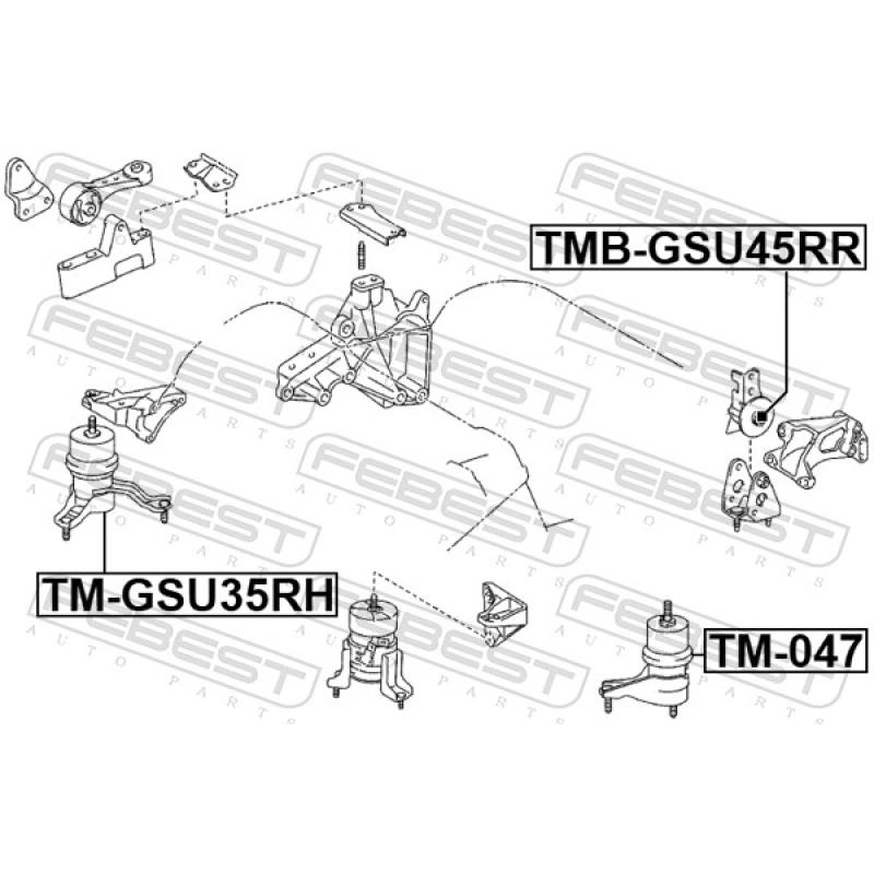 Support moteur FEBEST TMB-GSU45RR - Visuel 1