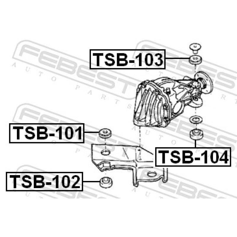 Suspension, Différentiel FEBEST TSB-104 - Visuel 1