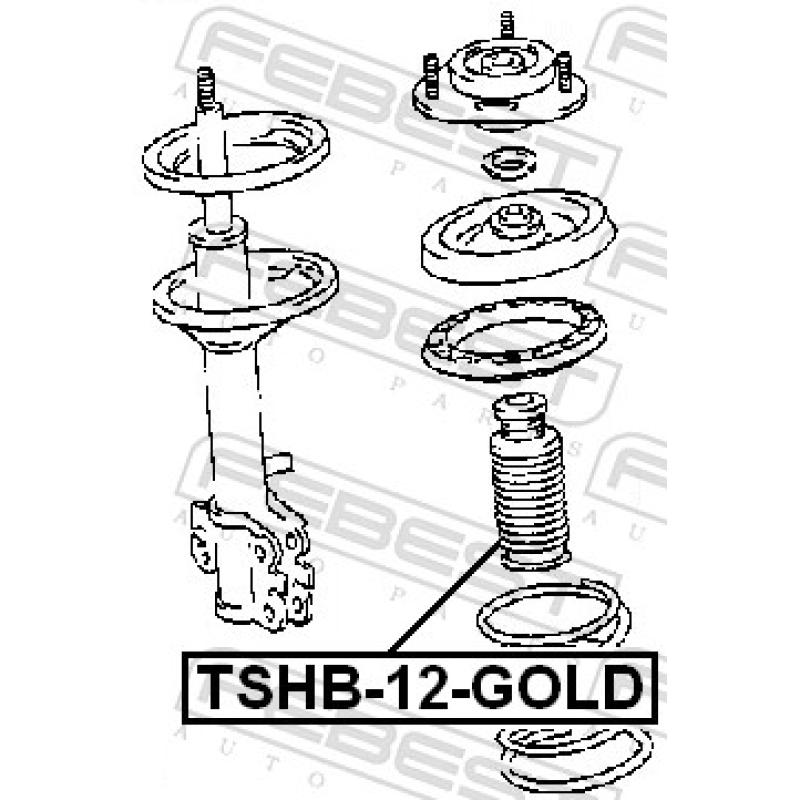 Bouchon de protection/soufflet, amortisseur FEBEST TSHB-12-GOLD - Visuel 2
