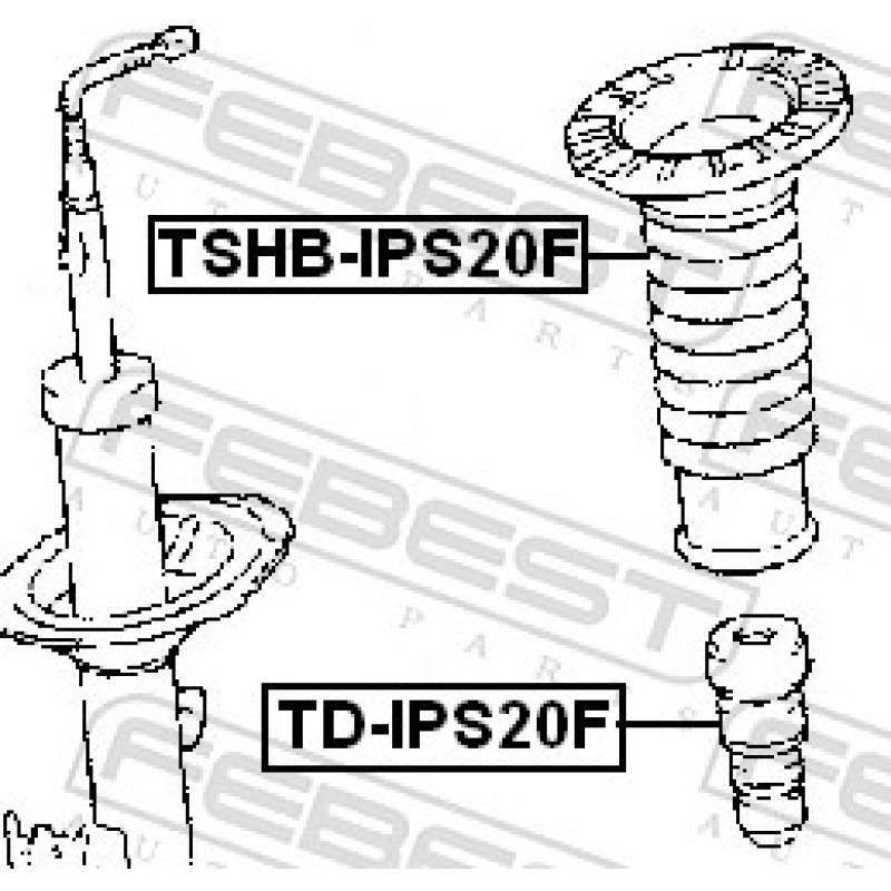 Bouchon de protection/soufflet, amortisseur FEBEST TSHB-IPS20F - Visuel 2