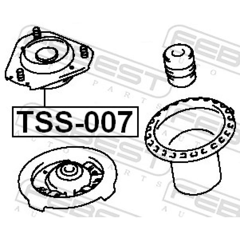 Suspension, amortisseur FEBEST TSS-007 - Visuel 1
