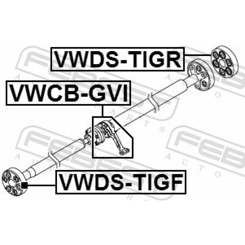 Palier, palier central d'arbre de transmission FEBEST VWCB-GVI - Visuel 2