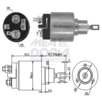 Contacteur, démarreur MEAT & DORIA 46002 pour FORD GRANADA 2.5 Syncro - 110cv