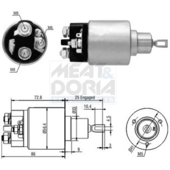 Contacteur, démarreur MEAT & DORIA 46010 pour SKODA SUPERB E 320 - 224cv