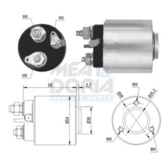 Contacteur, démarreur MEAT & DORIA 46013 pour PEUGEOT 305 1.9 D - 64cv
