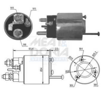 Contacteur, démarreur MEAT & DORIA 46018 pour CITROEN C15 1.1 - 54cv