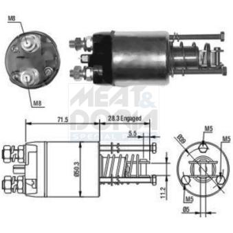 Contacteur, démarreur MEAT & DORIA OEM 60808773