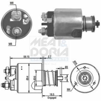 Contacteur, démarreur MEAT & DORIA OEM 30620657