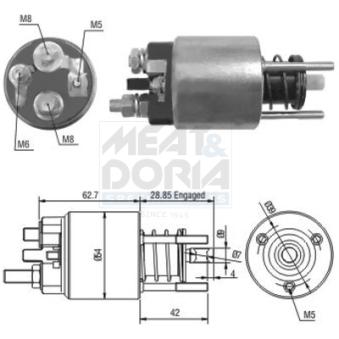 Contacteur, démarreur MEAT & DORIA OEM 12412247492