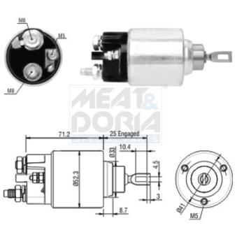 Contacteur, démarreur MEAT & DORIA OEM 97530824 Contacteur, démarreur MEAT & DORIA OEM 97530824