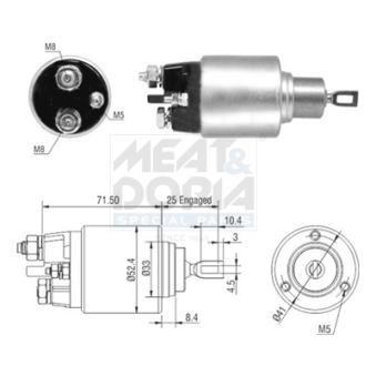 Contacteur, démarreur MEAT & DORIA 46308 pour MINI MINI 1.9 TD - 90cv