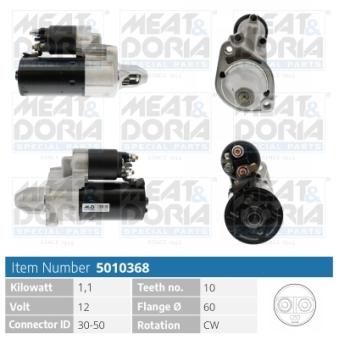 Démarreur MEAT & DORIA 5010368 pour SAAB 93 E 280 - 231cv