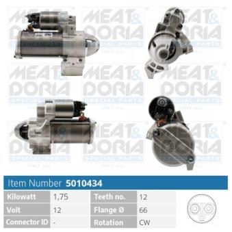 Démarreur MEAT & DORIA 5010434 pour BMW Série 2 218 d - 136cv
