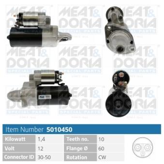 Démarreur MEAT & DORIA 5010450 pour SAAB 93 E 280 - 231cv
