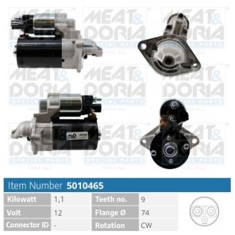 Démarreur MEAT & DORIA 5010465 pour FIAT STILO 1.6 VVT-i - 110cv