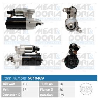 Démarreur MEAT & DORIA 5010469 pour AUDI A4 2.0 TDI - 190cv