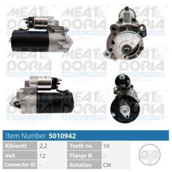 Démarreur MEAT & DORIA 5010942 pour VOLVO XC90 D3 / D5 - 163cv