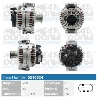 Alternateur MEAT & DORIA OEM A0131541002
