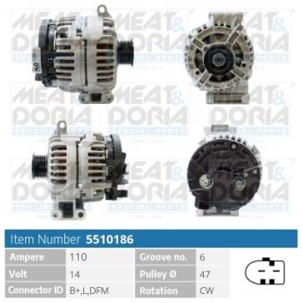 Alternateur MEAT & DORIA OEM 12317550997