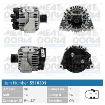 Alternateur MEAT & DORIA OEM 0121540302