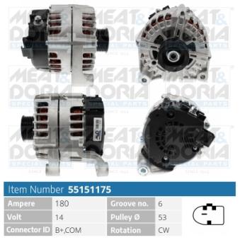 Alternateur MEAT & DORIA OEM 12318511454 Alternateur MEAT & DORIA OEM 12318511454