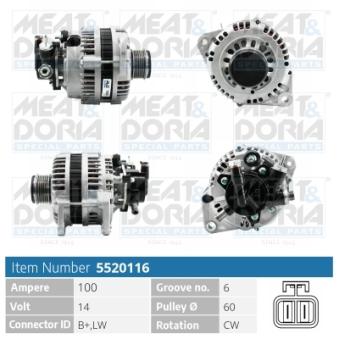 Alternateur MEAT & DORIA OEM LR1100503D Alternateur MEAT & DORIA OEM LR1100503D