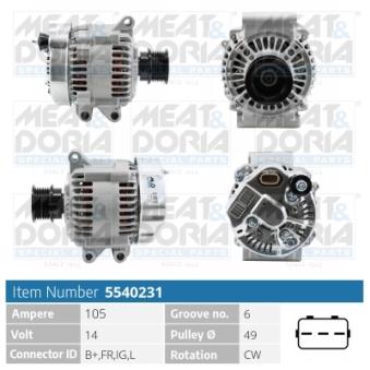 Alternateur MEAT & DORIA OEM 12311079452