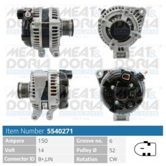 Alternateur MEAT & DORIA OEM LR124836 Alternateur MEAT & DORIA OEM LR124836