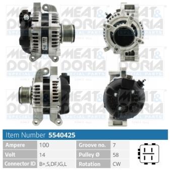 Alternateur MEAT & DORIA OEM 2706026051