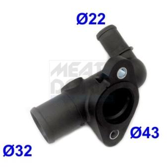 Bride de liquide de refroidissement MEAT & DORIA OEM 1336J7