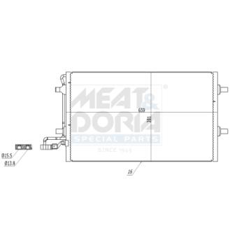 Condenseur, climatisation MEAT & DORIA 991035 pour CITROEN C2 1.8 - 125cv
