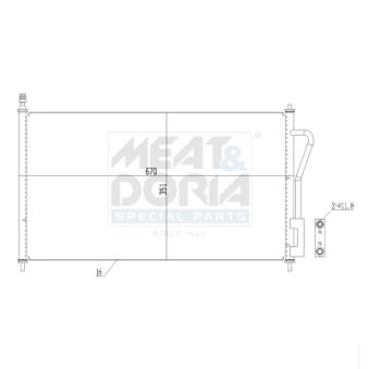 Condenseur, climatisation MEAT & DORIA 991072 pour MAZDA E SERIE 1.6 16V - 100cv