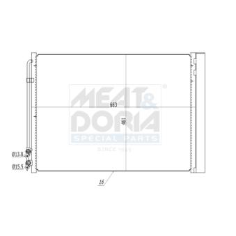 Condenseur, climatisation MEAT & DORIA OEM 64509109723