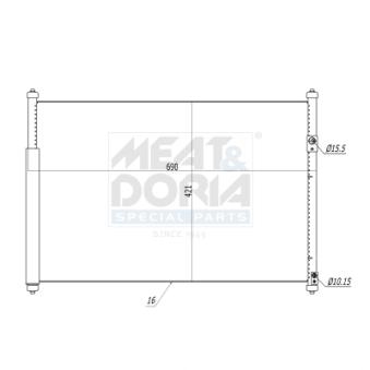 Condenseur, climatisation MEAT & DORIA OEM 9531064J00