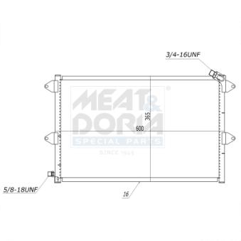 Condenseur, climatisation MEAT & DORIA 991133 pour HONDA INSIGHT 1.6 - 75ch