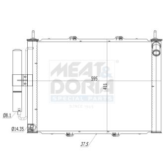 Condenseur, climatisation MEAT & DORIA OEM 8200267994