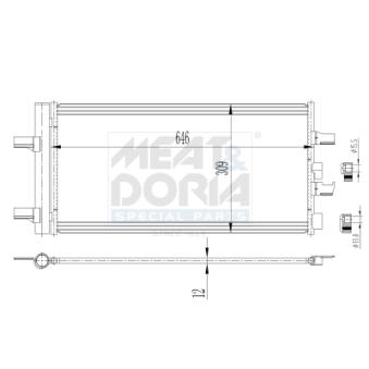 Condenseur, climatisation MEAT & DORIA 991192 pour NISSAN JUKE One - 102ch