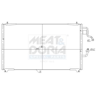 Condenseur, climatisation MEAT & DORIA 991213 pour MAN TGE 1.8 16V - 110cv