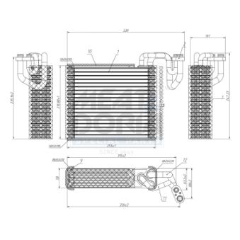 Évaporateur climatisation MEAT & DORIA 997037 pour FORD MONDEO 1.6 i - 110cv