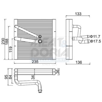 Évaporateur climatisation MEAT & DORIA [997074]