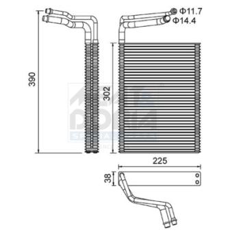 Évaporateur climatisation MEAT & DORIA [997101]