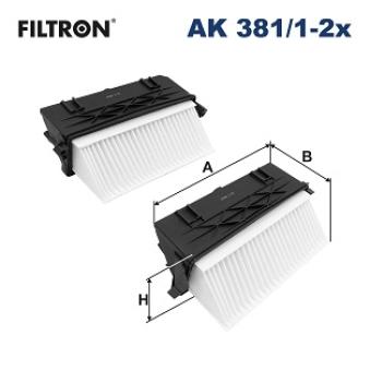 Filtre à air FILTRON AK 381/1-2x pour FIAT LINEA E 350 BlueTEC - 252cv