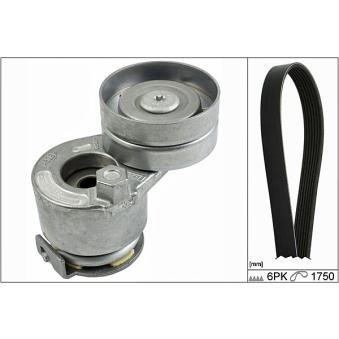 Jeu de courroies trapézoïdales à nervures HEPU 20-1768 pour BMW Série 3 1.9 DCI - 110cv