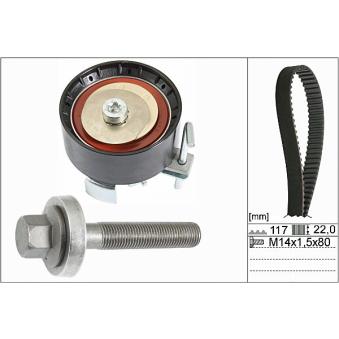 Kit de distribution HEPU 20-1836 pour FORD KUGA 1.6 EcoBoost 4x4 - 182cv