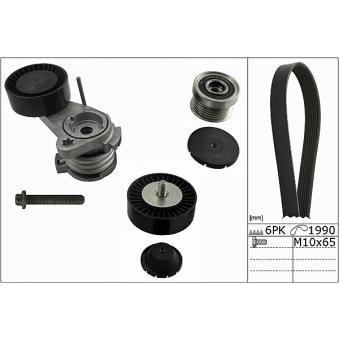 Jeu de courroies trapézoïdales à nervures HEPU 20-1850 pour BMW Série 3 325xi - 218cv